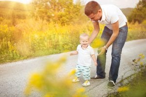 Kid Taking A Step