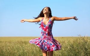 Woman In field